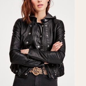 Free people Vegan Leather Jacket